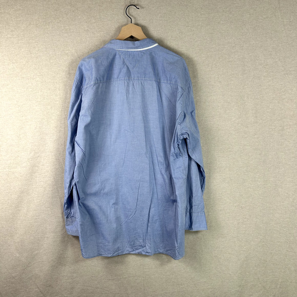 Tommy Hilfiger Mens Button Up Chambray Shirt Size XXL Preppy Embroidered Crest - Picture 7 of 11